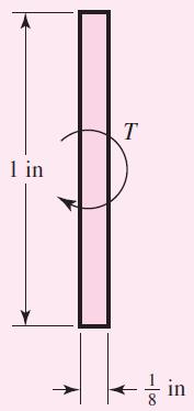 Example 3-12 A 12 long strip of steel is 1/8 thick and 1 wide, as shown in Fig. 3 28.