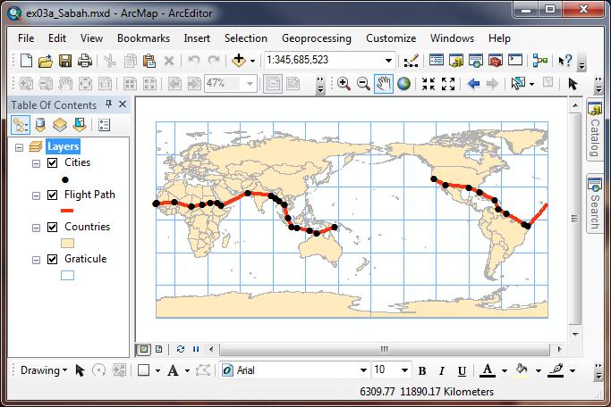 ArcMap consist of 1. Map display for viewing spatial data 2.