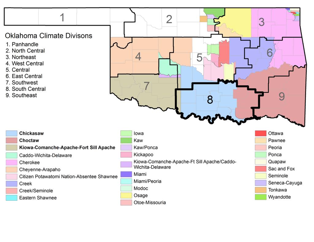 Historical Drought Analysis for: Oklahoma Panhandle,