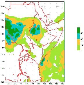 Table 3: Examples of the EMS-WRF Model Performance in Rainfall Prediction in the June- September (JJAS) Season of 2011 Dekad Observed Model Remarks 16 (01-10 Jun 2011) Misses evident over Uganda,