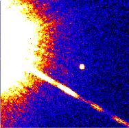 An observed brown dwarf: Gliese 229b Gliese229 b: angular separation 7 arcsec luminosity ratio 5000 left
