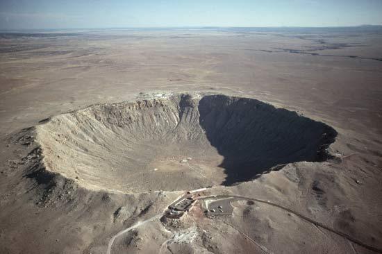 Impact craters exist but are wiped out by wind and water erosion and