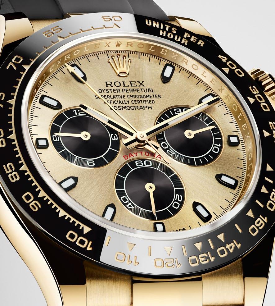 Oyster Perpetual COSMOGRAPH DAYTONA Rolex Baselworld 2017 16 A WAT C H BORN TO RACE Rolex is introducing three new versions of its Oyster Perpetual Cosmograph Daytona in 18 ct yellow, white or