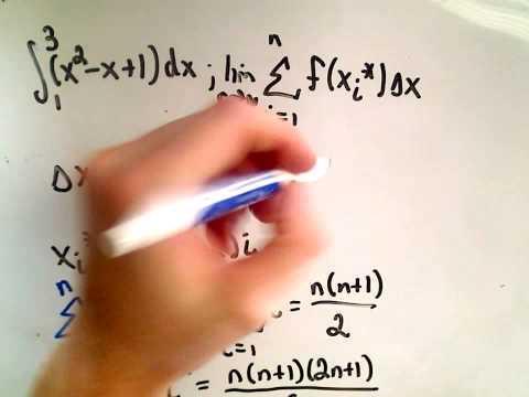 Multimedia Link For video presentations on calculating definite integrals using Riemann Sums (1.), see Riemann Sums, Part 1 (6:15) and Riemann Sums, Part (8:).