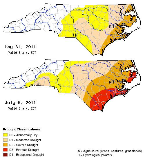 Impacts to Agriculture and Water Resources The lack of timely precipitation in eastern North Carolina has worsened drought conditions and caused substantial damage.