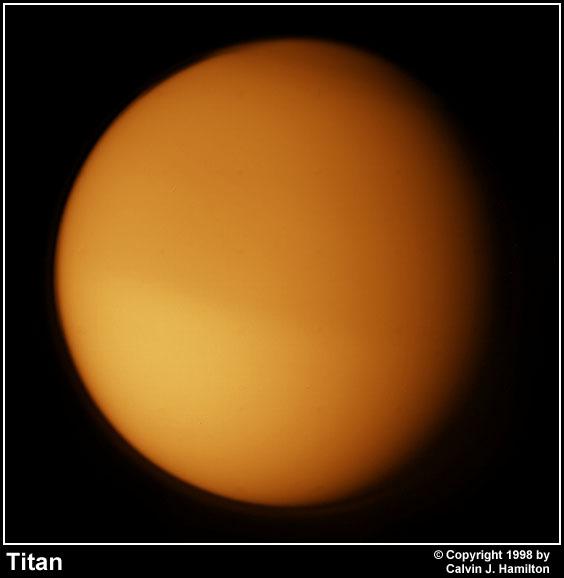 Saturn satellites: Titan Largest among Saturn s regular satellites Only Solar System satellite with a thick atmosphere