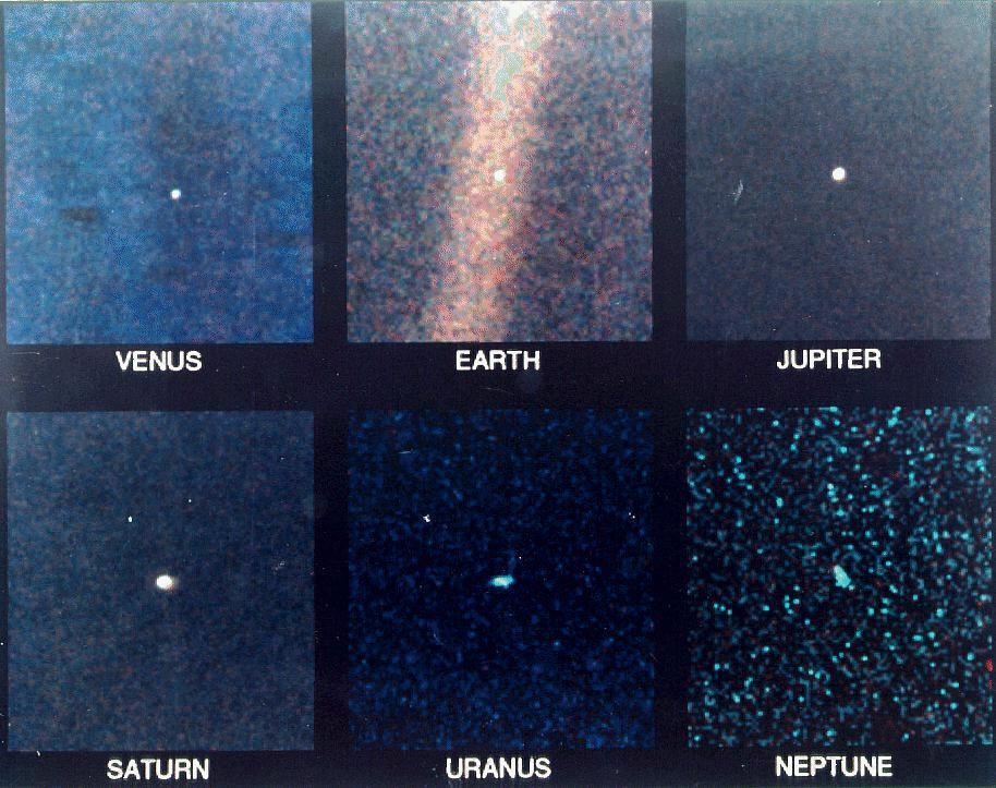 Images from Voyager (launched in 1974) at 4 billion miles out. Moving at 100 times faster than a speeding bullet.