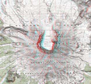 Figure 9 - Topographical map of Mt. St. Helens.