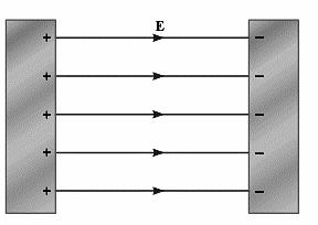 6. A poton is eleased fom est nea the positive plate. The distance between the plates is 3.0 mm and the stength of the electic field is 4.0 x 10 3 N/C. IB 12 a) Descibe the motion of the poton.