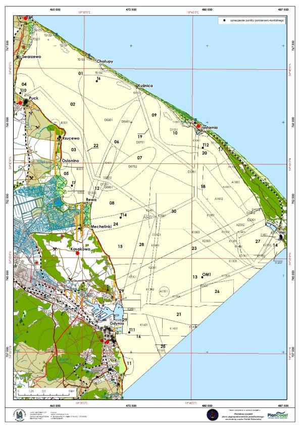 Map B. 1. Zoning map of the Pilot maritime spatial plan for Western part of the Gulf of Gdańsk Due to legal constraints the plan is still treated as a draft.