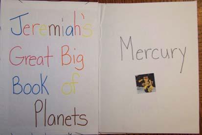 Have the child color the letter M for Mercury and Planet Hero Zip. Cut them out and put them by Mercury on the paper.