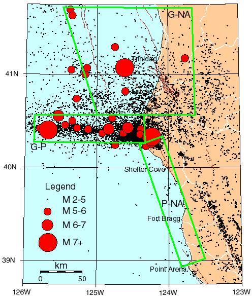 West Coast: Triple Junction Mendocino Triple Junction is seismically the most active region in