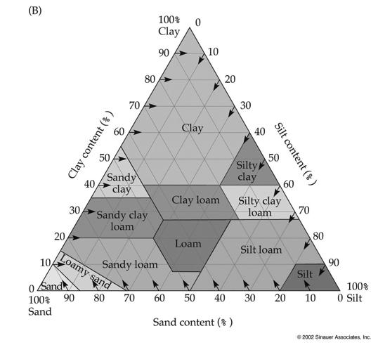 1. Soil Texture Texture refers to the propor0ons of different size classes of par0cles decomposed from