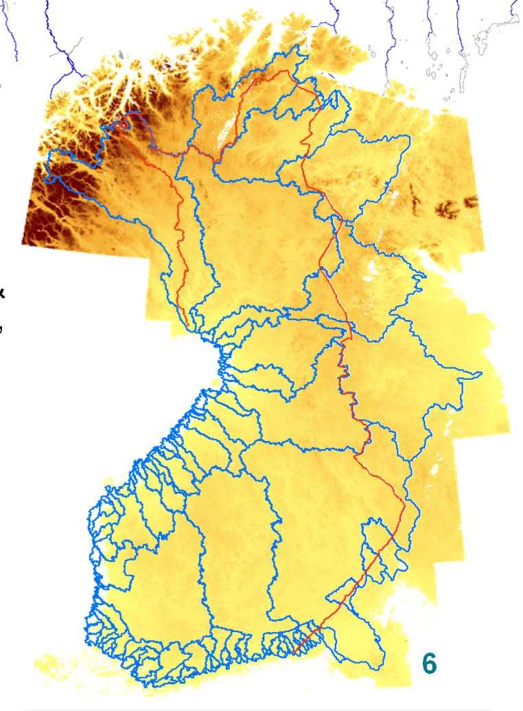 VALUE Input Data Hydrographic data (National Land Survey of Finland, NLS + SYKE) River network (including centerlines in lakes) with a minimum catchment area of 10 km 2 Lakes polygons (1:10 000)