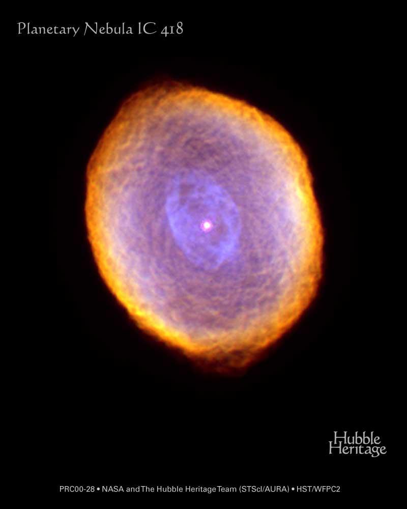 Spirograph Nebula Nebula lies about 2,000 lightyears from Earth. A false-color representation, through filters that isolate light from various chemical elements.