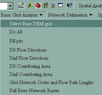 Use ArcCatalog to create a new ArcInfo workspace for the TauDEM results. Copy the DEM grid to this workspace before beginning. The DEM should be the only GIS layer in the workspace.