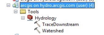 Now locate the watershed tool in the Hydrology toolbox in Arc Catalog.