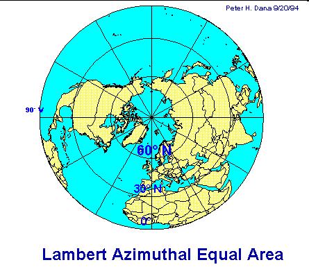 Azimuthal (planar) Projection Planar (polar) projections Formed when flat piece of