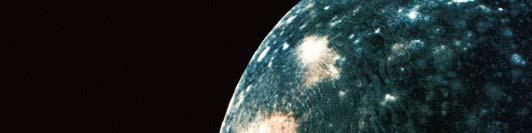 Callisto: Frozen at Impact Farthest out is Callisto which h bears the scars of