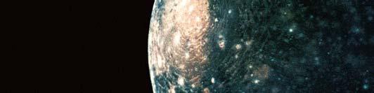 Too far out for volcanism, Callisto s surface is coated with a shallow layer of ice