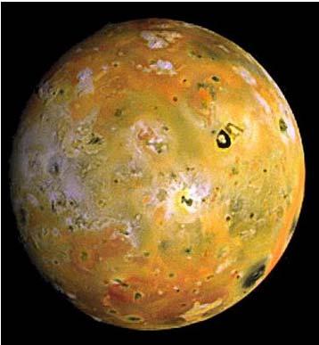 Io from Voyager 2 Flyby Galileo Image of Europa Highly colored