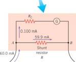 circuit, a voltmeter is connected between the points.