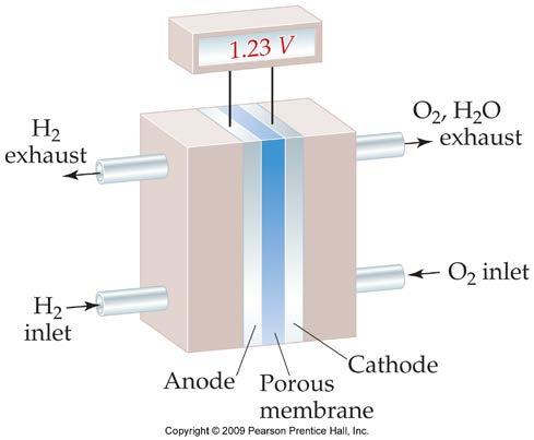Hydrogen Fuel Cells Direct production of electricity from fuels occurs in a fuel cell.