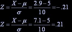 P(.9 7.) =P(-..).664 Stadardzed =.664 3.8 = 5 -. Area =.478 = 33.