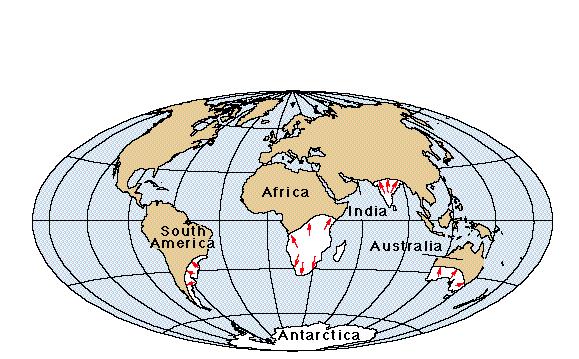 Tropical locations have geological evidence of Carboniferous glaciation.