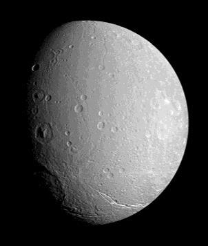 Dione's mass is water ice, and the remaining is a dense core,
