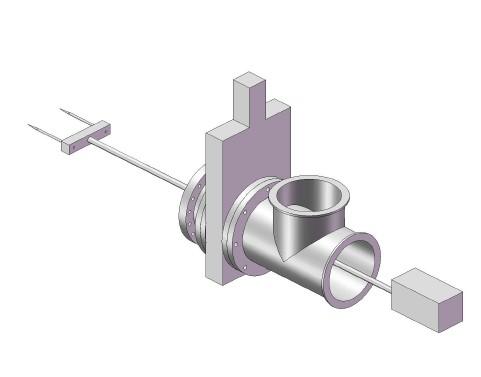 Figure 6 Sample loading chamber with loading rod.