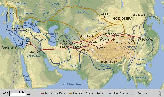 Movement Linear Distance is how far across the earth a person, an idea, or a product travels. Here is a map of the Great Silk Road Trade Route. This is an example of linear distance.
