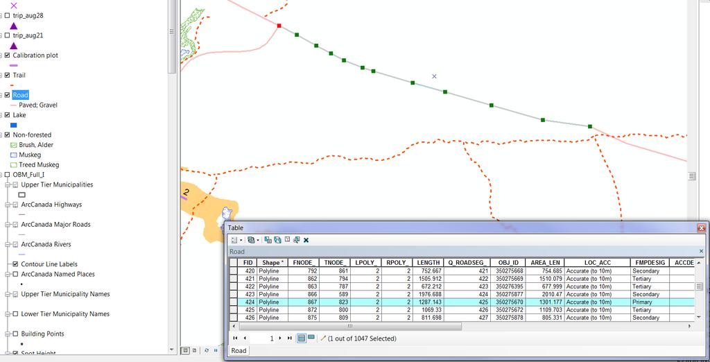 Line GIS File Line features are made of two or more vertices (sing. vertex). A vertex is a point georeferenced by an x,y pair.