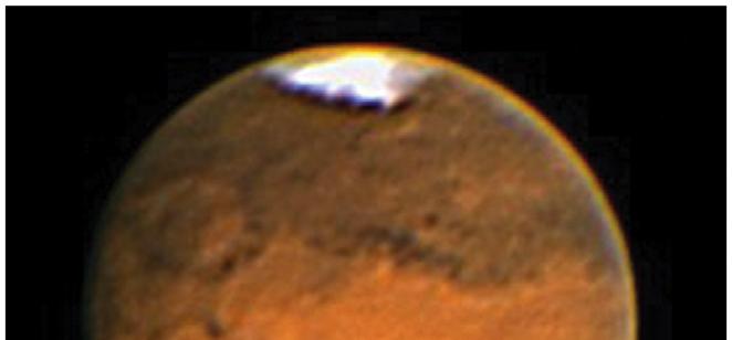 Earth-based Observations Mars has a thin, almost cloudless atmosphere