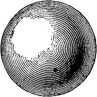 The radius of the sphere measures the distance from the center to the edge just as in a circle.