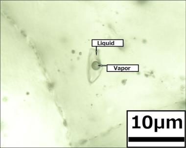 All fluid inclusions size is under 3 µm (Fig.11).