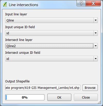 3. Input line layer o Input unique ID field o Intersect line layer o Intersect unique ID field o Browse 4.