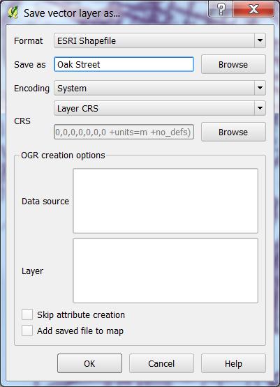 3. Name for Save vector layer as GUI or choose Browse o Add saved file to map OK 4.