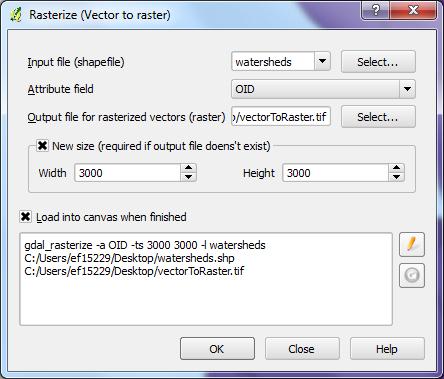 Convert Vector to Raster 1) Select Raster from dropdown toolbar 2)