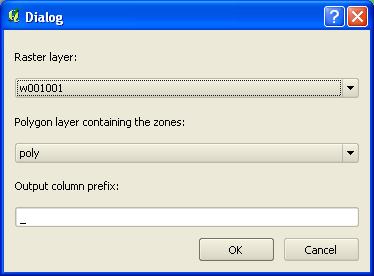 Calculating Zonal Statistics (Raster filtering is available through GRASS plug-in in Quantum, but is not currently readily available in QGIS) 1) Select Raster From