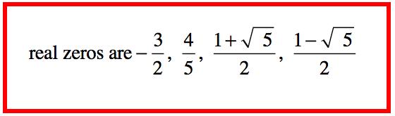 Rational Zeros Algorithm: 1. List all possible rational zeros. The numerator represents all possible factors of the constant term.