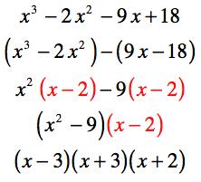 3. Factor the common parentheses