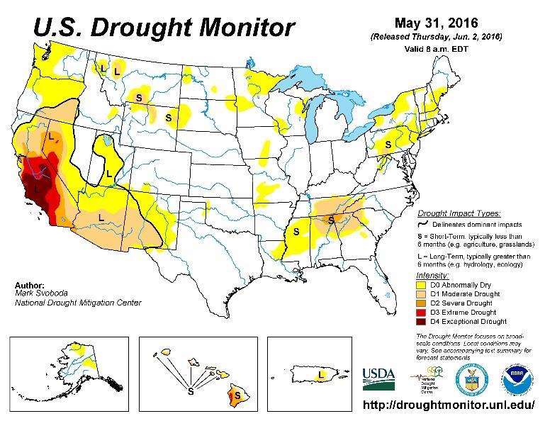 Drought Watch western US drought conditions have lessened in some areas from the extremes of the last few years.