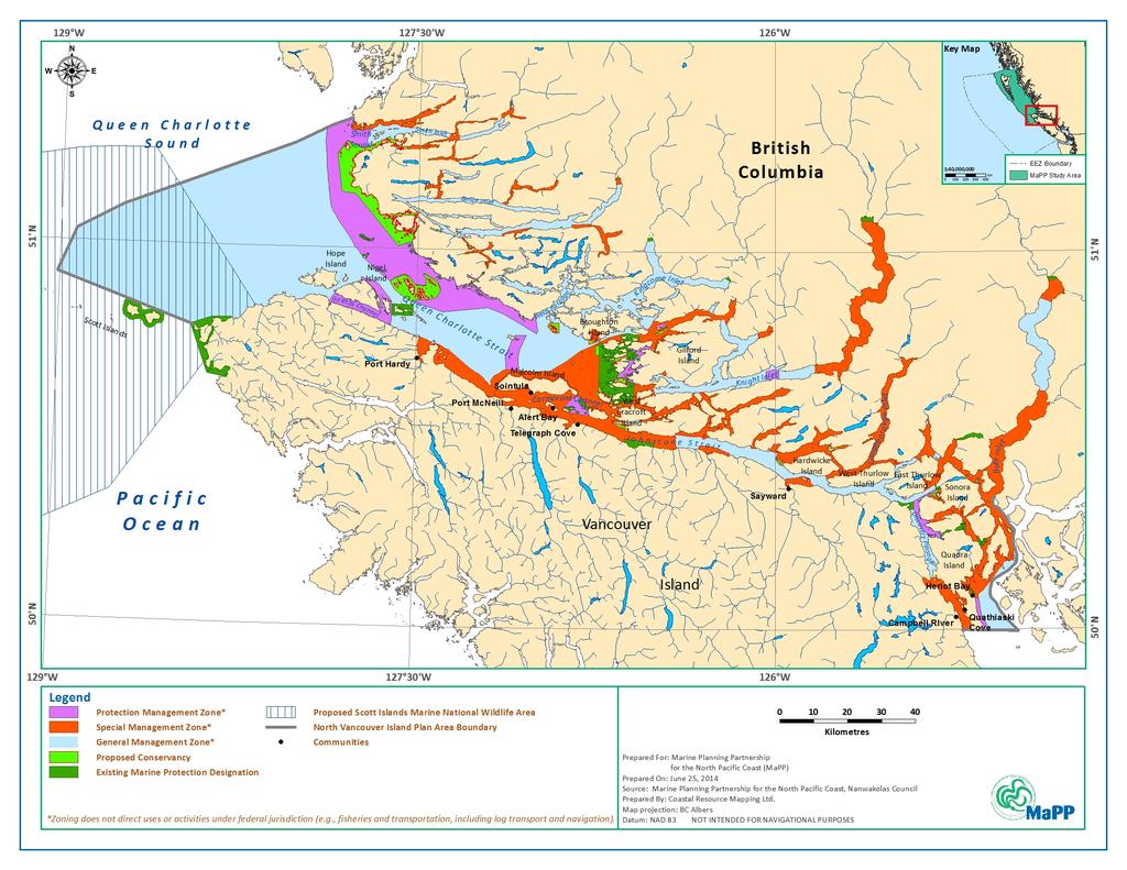 Figure 2 North Vancouver Island Marine Plan Zoning