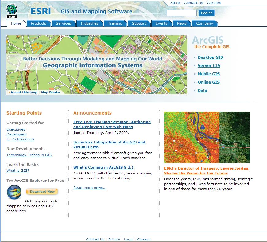 The Geographic Framework ArcGIS Software By ESRI
