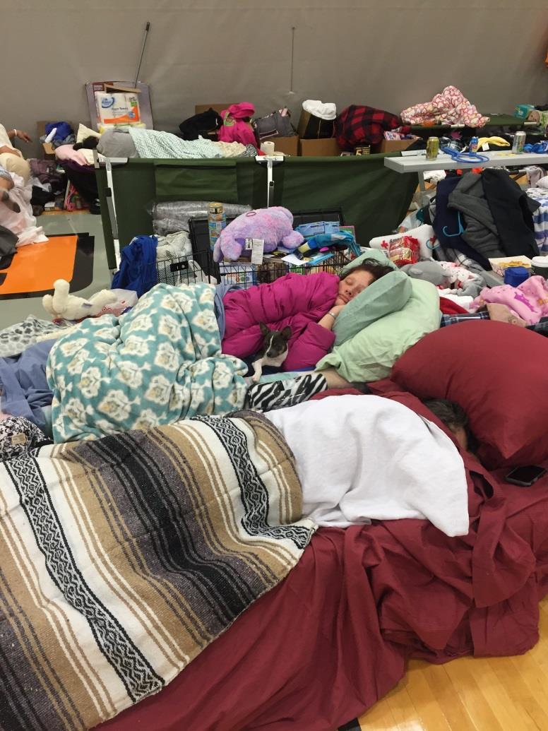 Four American Red Cross Shelters were opened Monday November 28.
