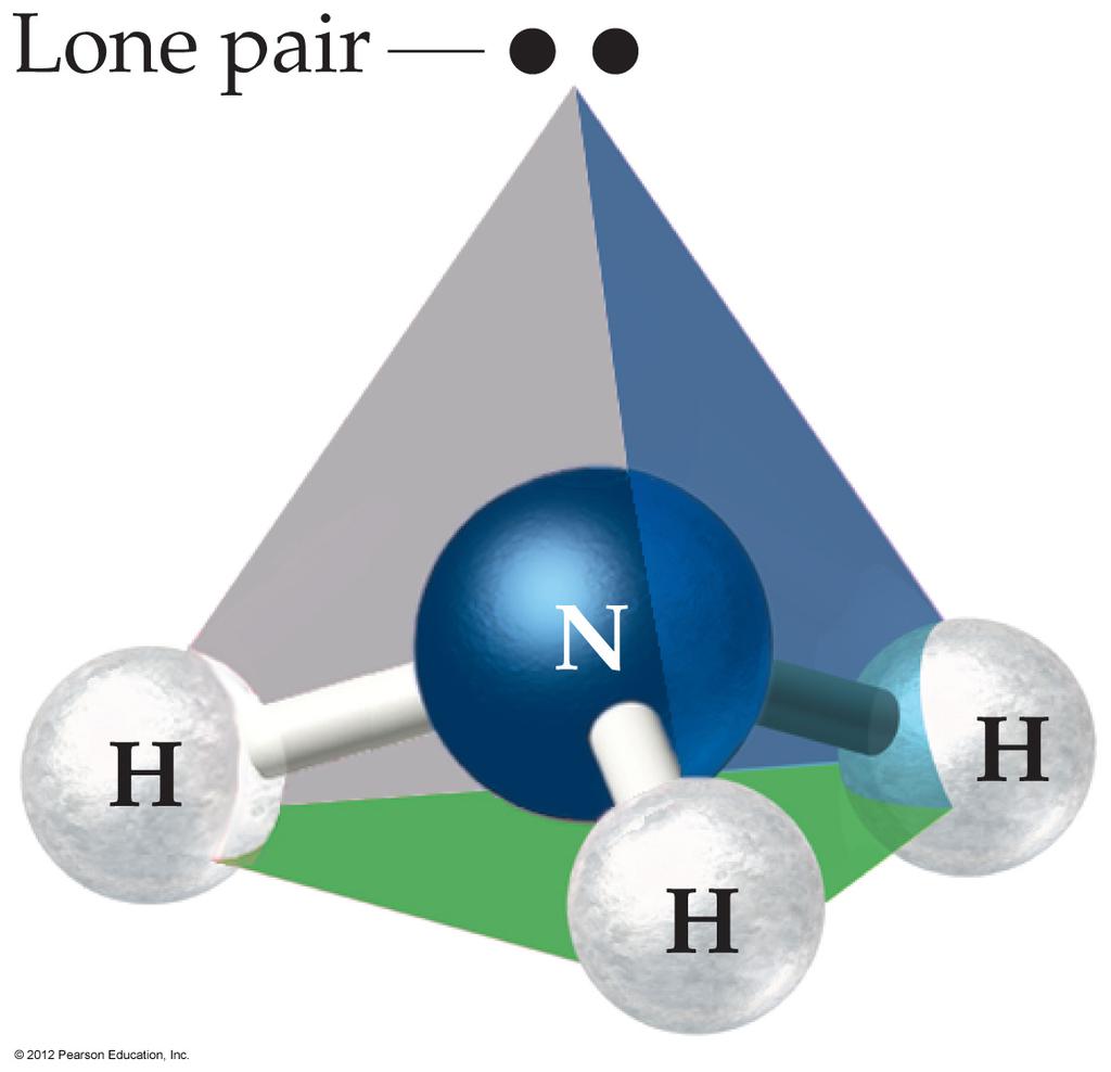 Trigonal Pyramidal Molecular Geometry The N3 molecule has four electron groups (one