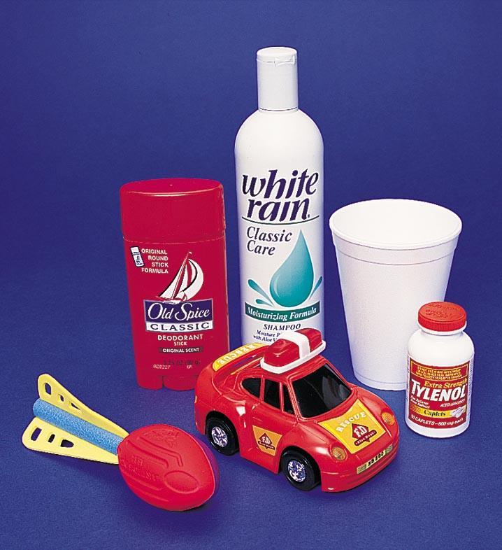 Figure 24.7: Consumer products derived from petroleum. Photo courtesy of American Color.