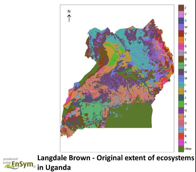 Ecosystem Accounts: By intersecting the extent of natural land cover with a map of the original distribution of vegetation classes (i.e., before anthropogenic change) accounts have been created for 1990, 2005, 2010 and 2015 for the extent of these vegetation classes.