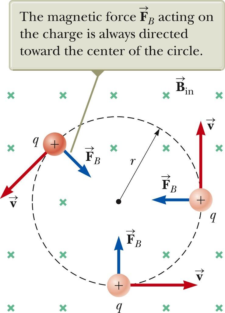 Motion of a Charged Particle in a Magnetic Field Consider a particle moving in an external magnetic field with its velocity perpendicular to the field.